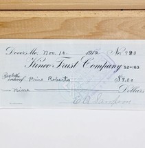 1908-1918 Antique Bank Check Random Maine Kineo Trust Company Ephemera P... - $9.99