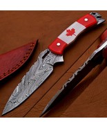 9&quot; Custom Handmade Knife Hand Forged Bowie Damascus Steel Hunting Dagger... - $418.04 MXN