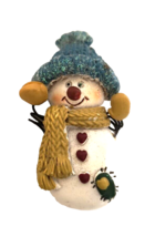 3D Ceramic Winter Snowman Women&#39;s Jewelry Brooch/Pin Multicolor Hat Scarf - £8.36 GBP