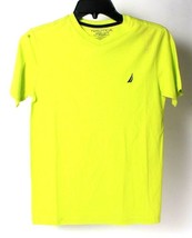1 Count Nautica Boy&#39;s T-Shirt Medium 10/12 313 Lime Punch 100% Cotton - £17.60 GBP