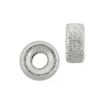 Sterling Silver Stardust Roundel Beads beads / loose  price for 10 pieces - £5.54 GBP