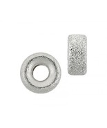 Sterling Silver Stardust Roundel Beads beads / loose  price for 10 pieces - £5.51 GBP