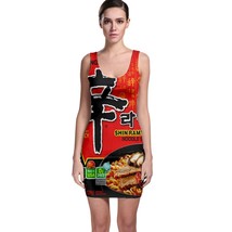 new rare Sexy Bodycon Dress Abstract shinju ramen korean hot spicy chicken - £22.90 GBP