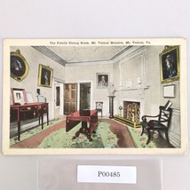 The Family Dining Room Mt Vernon Mansion Virigina 1920s Postcard Washington - $9.89