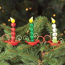 Metal Jingle Bell Candle Clip-On Christmas Ornaments Decorations | Set o... - £18.95 GBP