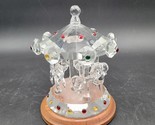 Shannon Crystal Carousel Horses Merry Go Round Sculpture Hand Made 4.75”... - $24.74