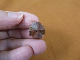 (CR593-107) 5/8&quot; Fairy Stone CHRISTIAN CROSS oiled Staurolite Crystal MA... - £12.67 GBP