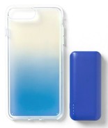 heyday Cool Blue Iridescent Apple iPhone 6, 7 &amp; 8 Plus Case with Power B... - £5.44 GBP