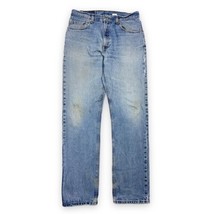 Vtg Levis 505 Jeans Blue Regular Fit Straight Leg 90s Wallet Wear Fade F... - $25.98
