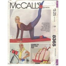 McCall&#39;s 8365 Sports Workout Accessories Pattern Tote Bag, Mat, Bike Bag Uncut - £9.34 GBP