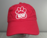 Good Boy dog pawprint red baseball hat cap adjustable FLAWS AMC - $4.94