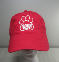 Good Boy dog pawprint red baseball hat cap adjustable FLAWS AMC - £3.86 GBP