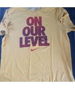 Nike On Our Level Gradient Halftone Enlarged Dot Fill T-Shirt Yellow XL EUC - £14.78 GBP