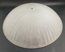 Antique Frosted Glass Art Deco Domed Ceiling Shade 12”  Selling OBO - £73.45 GBP