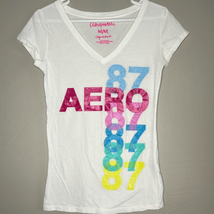 Aeropostale White tee shirt Aero New York 87 short sleeves Size medium - £7.69 GBP