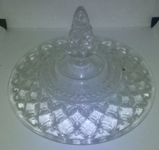 Anchor Hocking Wexford  Candy Dish Lid Only  Glass Lid   Crystal Lid - $27.45