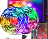 Ksipze 100Ft. Led Strip Lights, Rgb Music Sync Color Changing, Bluetooth... - $29.99