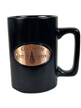 OREGON State Ceramic Copper Mug Embossed Americaware Destination Cup Black EUC! - £11.10 GBP