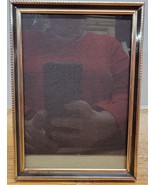 Vintage Brass &amp; Glass Stand-Up 5x7 Photo Picture Easel Back Frame - $18.81