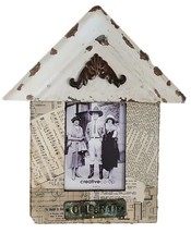 Creative Co-op Metal Wood  Photo Frame Country House  5&quot; X 7&quot; Easel Hangable  - £6.76 GBP