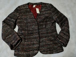 NEW Lavender &amp; Honey Tapestry Jacket Blazer light coat Size Medium - $17.84