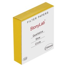 Stonylab Qualitative Filter Paper, 100 Packs Slow Flow Rate, 94 Mm Diameter - $33.96