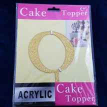 Cake Topper Letter O Zero ACRYLIC gold Birthday Wedding - £7.84 GBP