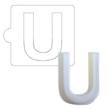 U Letter Alphabet Stencil And Cookie Cutter Set USA Made LSC107U - £3.93 GBP