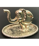 Vintage Silver Plated Elephant Ring Holder Tray Made Hong Kong - £19.06 GBP