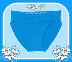 L So Blue Seamless Noshow Fullcover Victorias Secret High Leg Waist Brief Panty - £8.81 GBP