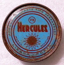 HERCULES BIG ✱ Rare Vintage Antique Tin Can Shoe Polish Full Portugal 50´s - £17.90 GBP