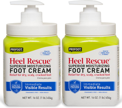 Heel Rescue Foot Cream 16 Ounce Bottle, 2 Pack, for Cracked, Calloused or Chappe - $17.75