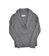 Ann Taylor Loft Wool Alpaca Blend Sweater Womens S Grey Shawl Collar Pullover - £17.38 GBP