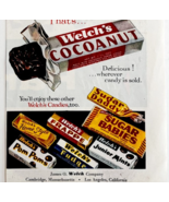 1956 Welch&#39;s Cocoanut Candy Bar Advertisement Chocolate Desserts DWWW13 - $34.88 CAD