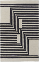 9' X 12' Gray and Black Wool Abstract Hand Tufted Area Rug - €1.254,24 EUR