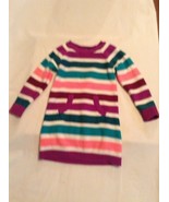 Size 2T Cherokee dress sweater holiday dress striped long sleeve - $15.79