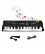 Kids Music Piano Keyboard, 61 Keys Piano Keyboard Toys With Microphone P... - £57.87 GBP