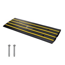 VEVOR Rubber Curb Ramp for Driveway 1 Pack, 15T Heavy Duty Sidewalk Curb... - $109.38