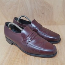 Florsheim Men’s Loafers Size 8 D Horsebit Burgundy Casual Leather Dress Shoes - £23.00 GBP