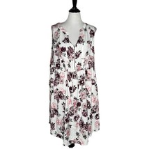 Torrid Size 3 Floral Short Dress Georgette Sleeveless Pockets Drawstring... - $24.75