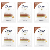 Pack of (6) New Dove Anti-Frizz Oil Smooth Hair Mask, 1.5 oz - £9.98 GBP