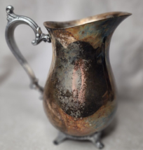 WM Rodgers 817 Silver Plate Water Pitcher 4 Claw Ft 9&quot; - $16.55