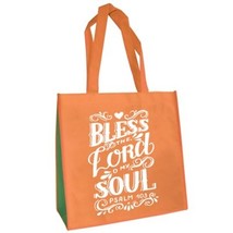 Bless The Lord O My Soul Eco-tote, Orange &amp; Green (Psalm 103) - £3.92 GBP