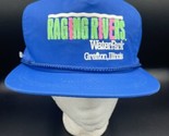 VTG Raging Rivers Hat Water Park Illinois SnapBack Blue Rope Trucker 90s... - $12.59