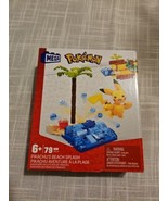 Mega Pokemon Pikachu&#39;s Beach Splash 79 pc Building Set 2022 New Never Op... - $20.00