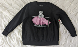 Torrid Marilyn Monroe Crew Sweatshirt Cozy Fleece Black Women&#39;s Size 00 10 NEW - £39.46 GBP