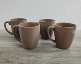 Corelle Coordinates Stoneware Brown/Tan Coffee Cups Mugs - Set of 4 - £15.14 GBP