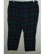 OLD NAVY MEN'S PLAID FLANNEL LOUNGE PANTS-XL-ELASTIC WAIST W/TIE-BARELY WORN - $9.95