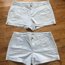Pair of 2 Old Navy Low Rise Cotton Khakis Size Perfect 3.5 inch Shorts S... - $49.99
