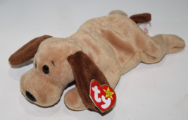 Ty Beanie Babies Bones the Dog 9&quot; Plush Stuffed Animal Bean Bag Soft Toy... - £6.84 GBP